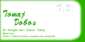 tomaj dobos business card